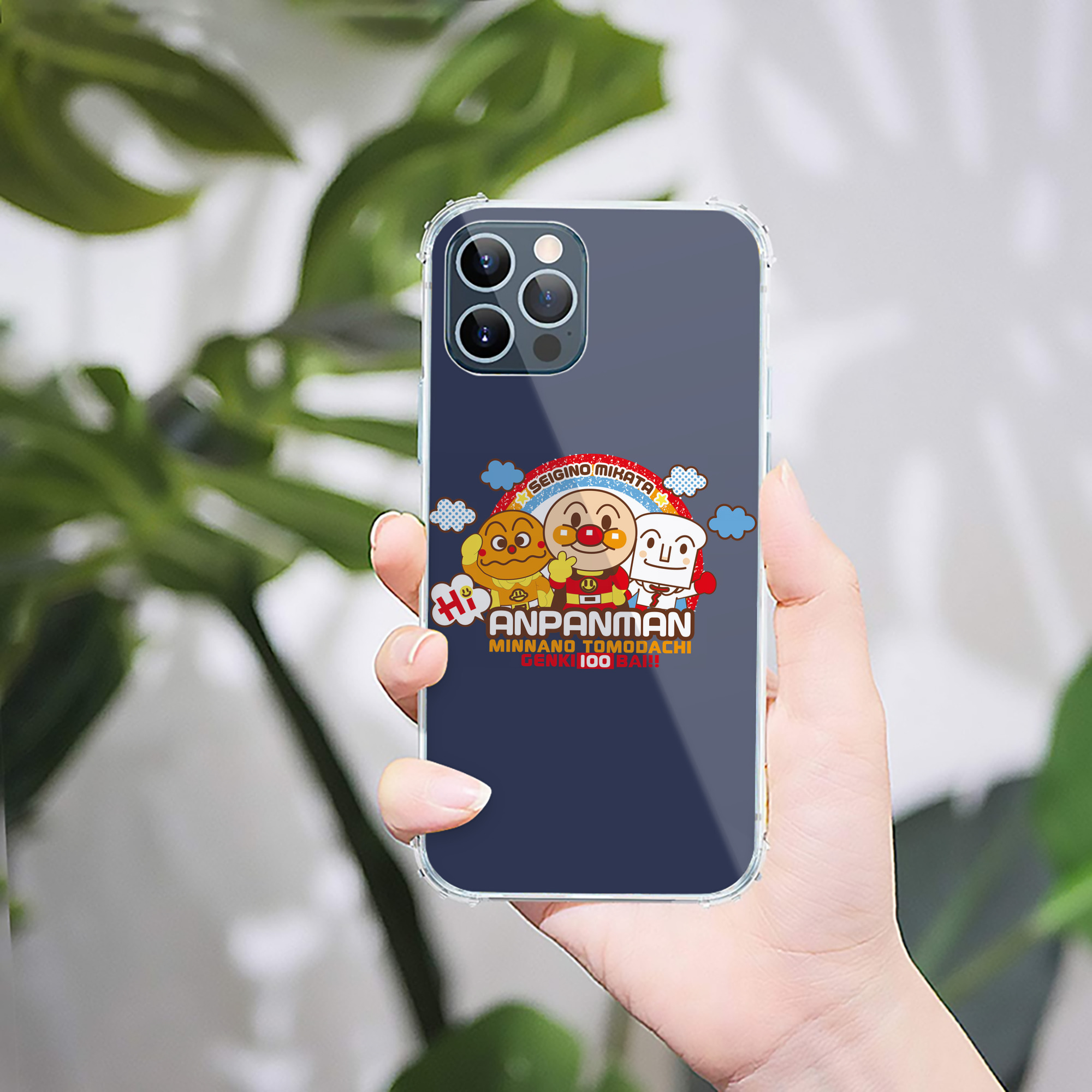（画像用） アンパンマン Anpanman 【iPhone 12シリーズ対応】透明スマホケース（クリアソフトケース）